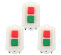 HEALSOPTHY 3pcs Heavy Duty Bench Drill Switch, Electric Grinder Start Stop Push Button for Machine Equipment Safety, Flush Mount Motor Control Button for Industrial Drill Operation