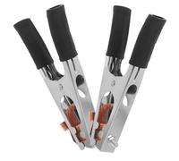 HEALSOPTHY 3pcs Heavy Duty Welding Machine Ground Clamp Heat Resistant Electroplated Earth Clips with Strong Clamping Force and High Conductivity for Manual Welder Connection