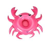 HEALSOPTHY 3PCS Inflatable Crab Drink Holders PVC Floating Cup Holders for Pool Party Outdoor Swimming Compact Crab Pool Floats for Hawaiian Luau Beach Fun
