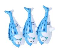 HEALSOPTHY 3pcs Inflatable Fish Cute Big Head Floating Fish Pool Inflatables for Water Play and Ocean-themed Party Decorations Portable and Quick Inflate