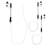 HEALSOPTHY 3pcs Miniature Street Lamp Model for Dollhouse Micro Landscape Light Decor Warm Glow Abs Mini Garden Lamps for DIY Mini House Decoration Scale Streetlight Accessories