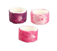 HEALSOPTHY 3pcs Petal Washi Tape Self Adhesive Floral Stickers for Scrapbooking DIY Journals Planners Decorative Sticky Paper Tapes in Wine Red Pink Purple