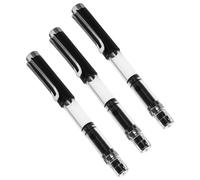 HEALSOPTHY 3pcs Piston Filled Brush Pen with Continuous Ink Flow and Abs Nylon Material Elegant Calligraphy Fountain Pen for Beginners and Scrapbook for Smooth Writing