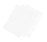 HEALSOPTHY 3pcs Reusable Hollow Lettering Painting Stencils Kit with Alphabet and Number Templates, Black Pet Plastic Material, Practical and Versatile for DIY Painting Crafts and Art