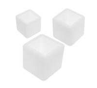 HEALSOPTHY 3pcs Transparent Cube Silicone Molds for Resin Casting Deep Square Silicone Moulds for DIY Art Epoxy Clear Resin Casting Molds for Candle Making and Creative Crafts