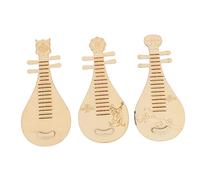 HEALSOPTHY 3Pcs Wooden Lute for Chinese Style Educational Musical Instruments DIY Craft for Early Learning for Boys and Promote Music Appreciation