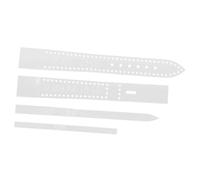 HEALSOPTHY 4 pcs Acrylic Leather Craft Watchband Stencil Templates for DIY Watch Strap Making Clear Design with Multiple Styles for Men and Women Crafting Accessories
