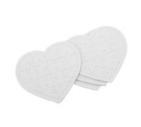 HEALSOPTHY 4 Sheets Heart Shape Blank Puzzle Pieces for DIY Crafts Interactive Coloring for Creative Graffiti Fun Enhances Cognitive Skills and Fine Motor Development