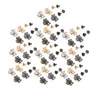 HEALSOPTHY 40 Sets DIY Punk Skull Spikes Rivet Kit for Clothing Bags Shoes Gold Silver Bronze Black Skull Studs Accessories for Custom Decoration and Fashion Craft