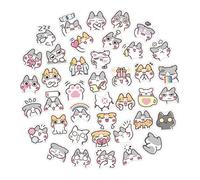 HEALSOPTHY 40Pcs Funny Kitten Planner Stickers DIY Scrapbook Decorative Decals Cartoon Cat Adhesive for Journal Handbooks Photo Frames and Phone Case Ornament