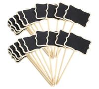 HEALSOPTHY 40pcs Mini Chalkboard Signs Vertical Message Boards for Price Tags and Labels Smooth Blackboard Surface Multipurpose Mini Blackboard for Food Plants Weddings and Events