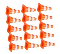 HEALSOPTHY 40pcs Mini Traffic Cones Set with Realistic Road Signs for Boy Girl Roleplay Interactive Building Theme Play Compatible with Toy Houses for Creative Learning Activities