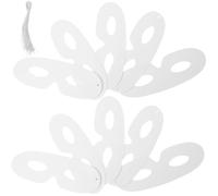 HEALSOPTHY 40pcs White Blank Paper Masks for DIY Crafting and Masquerade Parties Unfinished Masquerade Ball Masks for Creativity and Halloween Decorations for Arts and Crafts Projects