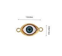 HEALSOPTHY 40Pcs Zircon Alloy Eye Shape Pendant Charms with Dual for DIY Necklace Bracelet Jewelry Making Skin Friendly Vintage Gold Findings Women Craft Projects