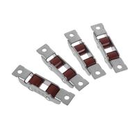 HEALSOPTHY 4Pcs 10Mm Width Double Wheel Sliding Window Roller Assembly Stainless Steel Push Pull Door Rollers Smooth Sliding Track Wheels and Cabinets