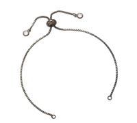 HEALSOPTHY 4pcs Adjustable Hand Chain Bracelets for DIY Jewelry Making Semi Finished Accessories Gold White Gold Black Fashion Slider Stoppers for