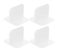 HEALSOPTHY 4pcs Anti Slip Playpen Stabilizer Clips for Support White Plastic Base Fixing Accessories for Child Safety Floor Protection