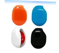 HEALSOPTHY 4pcs Automatic Cable Cord Organizer Set with Self Closing Bobbin Winder for Earphones Charging USB Cables Portable Dust Repelling Plastic Wire Storage in Red Blue Black and White