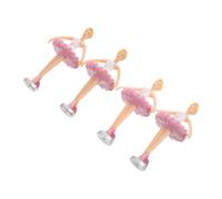 HEALSOPTHY 4pcs Ballet Dancing Doll Accessories for Music Box Auto-rotating Princess Figurines with Charming Dress Decorative Ballet Puppets for Musical Box Decoration