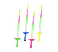 HEALSOPTHY 4Pcs Concert Glow Sticks Bulk Pack Extendable Flowing Light Up Sticks for Music Fans Performance Props Festival Party Supplies with Bright Luminous Design Random Color