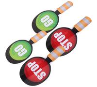 HEALSOPTHY 4pcs Handheld Stop Signs for Dual-sided Red Green Traffic Signal Paddles Educational Road Signs for Classroom Safety Role-playing and Interactive Traffic Rules Learning