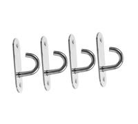 HEALSOPTHY 4pcs Heavy Duty Stainless Steel Wall Mount Screw Hooks for Resistance Bands Anchor, Strong Foundation with Flexible Mounting Option for Home Gym and Yoga Accessories