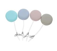 HEALSOPTHY 4pcs Macaron Mobile Phone Screen Cleaner Camera Lens Wipe Keychain Set for Electronic Devices and Computer Glasses, Portable Cleaning Brush for Travel and Daily Use