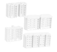 HEALSOPTHY 4pcs Miniature Building Model Plastic Micro Apartment Landscape Props for Sand Table Garden Decoration Simulation Architecture Ornaments