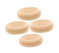 HEALSOPTHY 4pcs Natural Wooden Ring Bracelets Lightweight Smooth Round Wood Bangles for DIY Craft Jewelry Making and Painting Projects