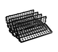 HEALSOPTHY 4pcs Plastic Grocery Shelf Guardrail for Fresh Food Display Fruit and Vegetable Separator for Supermarket Organization Smooth Surface Easy to Divider and Resilient