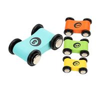 HEALSOPTHY 4Pcs Small Wooden Race Car Colored Miniature Cars for Educational Handheld Racing Models Smooth Wood Material Early Learning Gift