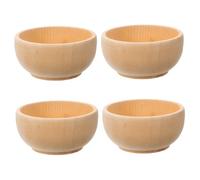 HEALSOPTHY 4pcs Unfinished Wood Bowl Set Smooth Delicate Craft Material for DIY Painting Decorating and Home Display