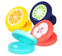 HEALSOPTHY 4pcs Wooden Finger Castanets Small Percussion Instruments for Educational Musical with Smooth Surface Wood Material Enhancing Coordination and Intelligence Development