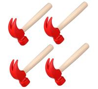 HEALSOPTHY 4Pcs Wooden Hammer Cognition Tools Educational Simulated Hammer Playthings for Boys and Parent Interaction and Hand Eye Coordination