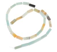 HEALSOPTHY 4x13mm Natural Amazonite Rectangle Beads 30pcs String for Diy Jewelry Making Crafting Beads for Bracelets and Keychains Stone Spacer for Handmade Accessories