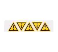 HEALSOPTHY 5 pcs Self Adhesive Danger Warning Stickers with Exclamation Mark Bright Caution Signs for Hazardous Areas Easy to Apply Safety Decals for Visibility and Safety Compliance