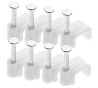 HEALSOPTHY 500pcs Cable Clips Wire Staple Cord Holder Cable Clamps for Wall and Floor Outdoor Resistant for Home and Office Organization