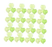 HEALSOPTHY 500pcs Green Acrylic Leaf Charms Leaf Shaped Pendants for Jewelry Making DIY Necklace Earring Bracelet Decorations with Natural Aesthetic and Wear-resistant Material
