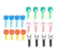 HEALSOPTHY 50pcs Cartoon Animal Charging Cable Buddies Protector Cord Protectors for Earphones and Chargers Prevent Frays and Tangling Extend Cable Lifespan with Cute Dinosaur Random Color