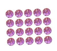 HEALSOPTHY 50pcs Clear Crystal Coat Buttons Violet DIY Sewing Fasteners for Man Woman Sweaters Jackets Accessories Material