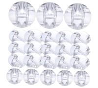 HEALSOPTHY 50pcs Clear Crystal Coat Buttons White DIY Sewing Fasteners Adorable Clothes Button for Man Woman Sweaters Jackets Cardigans Accessories