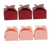 HEALSOPTHY 50pcs Heart Shaped Square Wedding Candy Boxes Paper Biscuit Gift Packaging DIY Party Favor Boxes for Weddings Birthdays and Celebrations Red and Pink Mix
