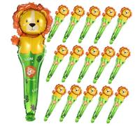 HEALSOPTHY 50pcs Lion Shape Foil Balloons Bright Cartoon Handheld for Birthdays Bridal Showers Festivals Animal Modeling Party Favor