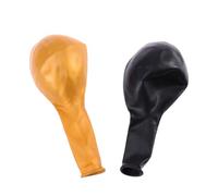 HEALSOPTHY 50pcs Matte Latex Balloons Party Decorative Balloons for Birthday Wedding Anniversary in Gold and Black for Festive Celebration Supplies