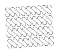 HEALSOPTHY 50pcs Mini Metal S Hooks Small Wire Hanging Hooks for DIY Crafts Jewelry Keychains Tags with Rounded Corners Scratch-Resistant for Indoor Outdoor Christmas Decorations