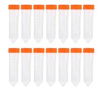 HEALSOPTHY 50pcs Plastic Centrifuge Test Tubes with Caps Smooth Transparent Vials for Laboratory Chemistry and Kitchen Use Educational Science Experiment Equipment