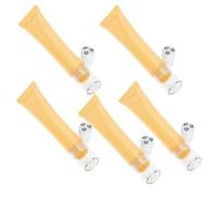 HEALSOPTHY 5Pcs 20g Plastic Eye Cream Applicator Tubes with Roller Ball, Refillable Cosmetic Tubes, Secure Storage and Leak Prevention for Skincare Products Women Travel