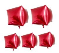 HEALSOPTHY 5pcs Cube Foil Balloons for Birthday Festival Party Decorations Rose Gold Unique Square Shape for Backdrops and Table Decor