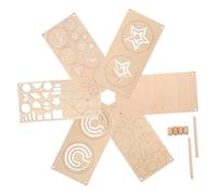 HEALSOPTHY 5pcs Multifunctional Wooden Drawing Templates Sensory Board for Hand-eye Coordination Training Montessori Maze Puzzle and Stencil Educational Intelligence for Early Learning