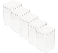 HEALSOPTHY 5pcs Plastic Display Boxes for Action Figures and Handmade Models Sturdy Storage Cases to Protect and Showcase Collectible Figure Models for Collecting